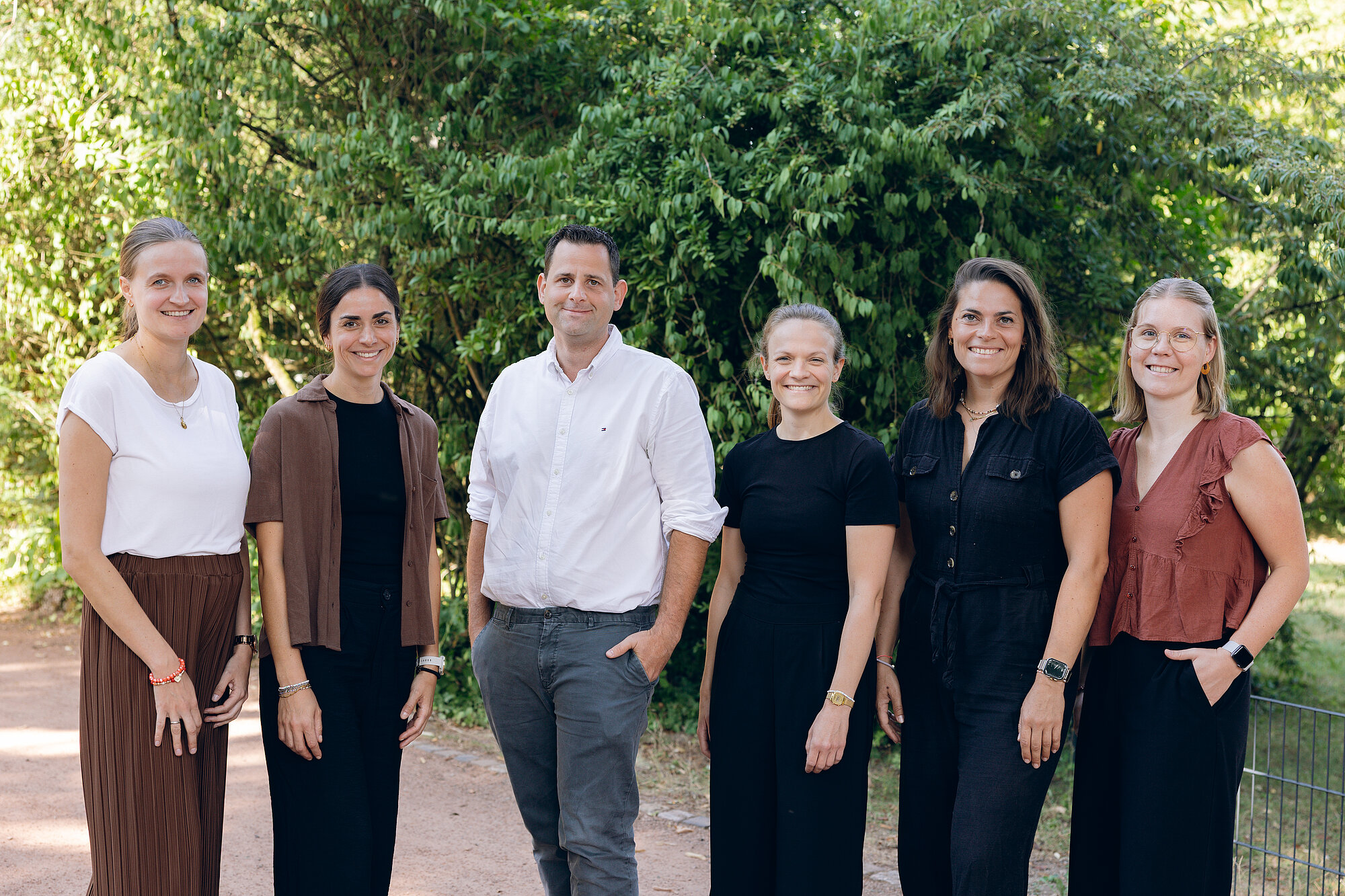 Das Beratungsteam der Villa Schöpflin. V. l. Franziska Ruch, Lena Wehrle, Daniel Ott, Lena Butter, Marie Pottstock und Kim Feldheim 